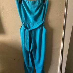 Light Blue strapless jumpsuit Medium